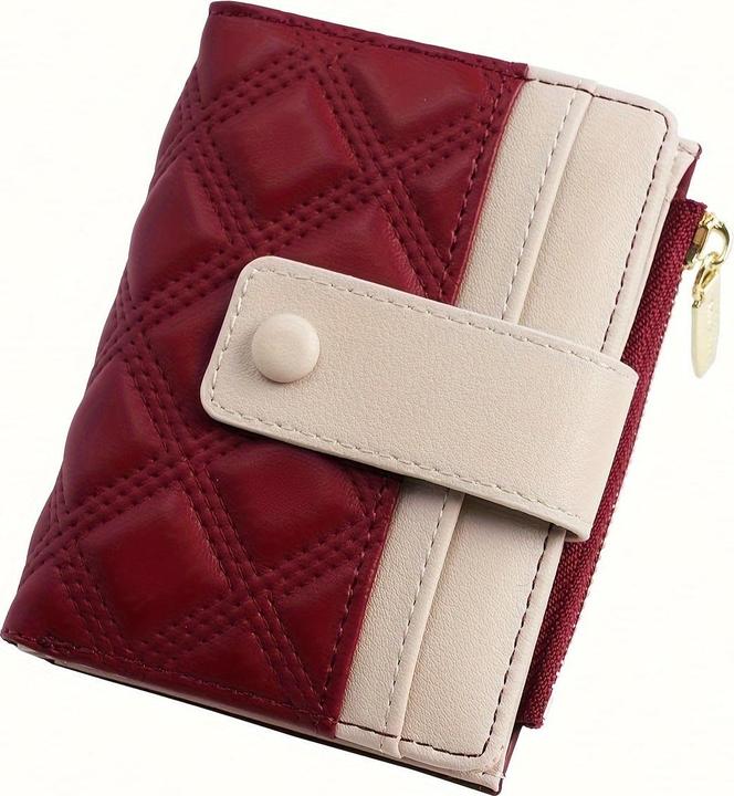 Actual product image Only-Bags.Store Neue gesteppte Brieftasche mit Reissverschlusstasche und Schnallenverschluss, perfekt für Geschenke