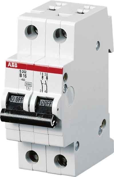 ABB Disjoncteur S 200 B bipol,rail DIN,13A