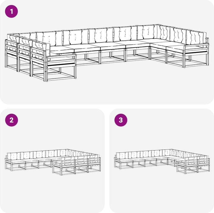 Produktbild vidaXL Outdoor-Sofa