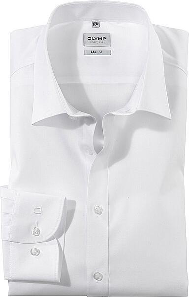 Olymp Hemd Level Five, body fit weiss 1/1, Gr.40, Armlänge 69cm (40)