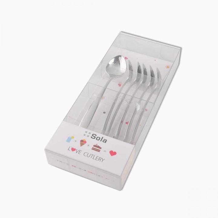 Actual product image Sola Glaze Spoon Set with Heart (6 Piece, Scoops)