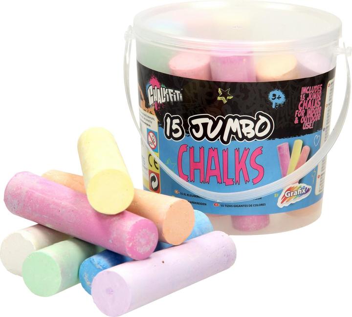 Produktbild Grafix Jumbo Stoepkrijt in Emmer, 15st. (15 x)
