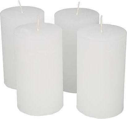 Söllner Floristik Stumpenkerze 120x70mm weiss 4erSet (4 Stk.)