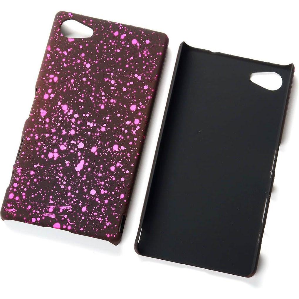 König Design Handy Hülle Schutz Case Bumper Etuis für Sony Xperia Z5 Compact 3D Sterne Pink (Sony Xperia Z5 Compact), Sm...