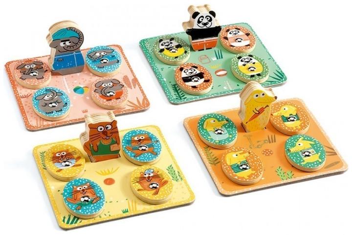 Actual product image Djeco Magnet game Ludo Wood (English)