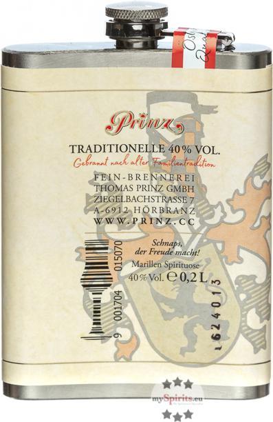 Produktbild Prinz Flachmann Marillen-Schnaps 0,2l