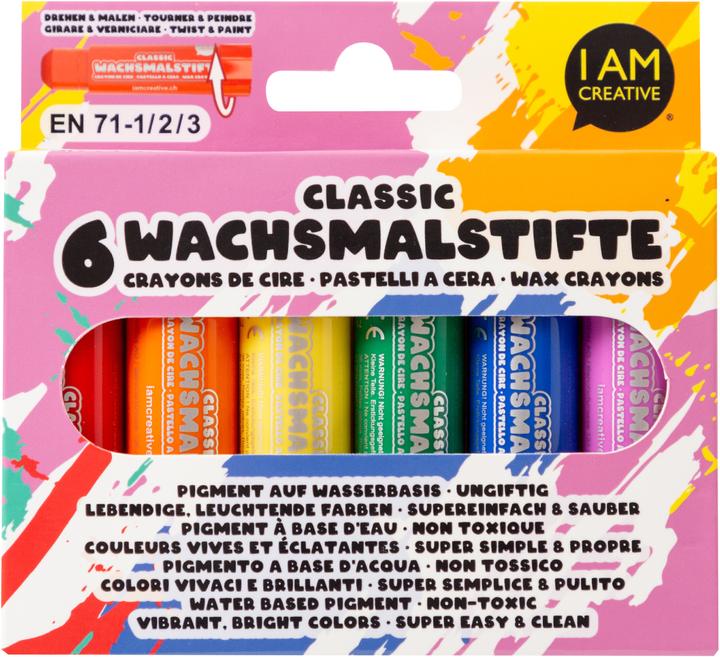 Immagine prodotto I Am Creative Pastelli a cera classici, 6 colori (6x)