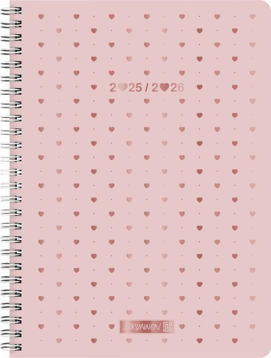 Actual product image BRUNNEN Schlerkalender Style (2025/2026) 'Pretty Pink', 2 pages = 1 week, A5, 160 pages, ros (A5)