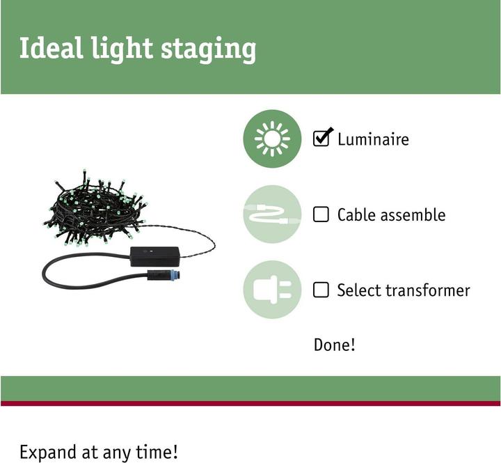 Productafbeelding Paulmann Outdoor Plug & Shine Lichterkette Yuna (12.40 m)