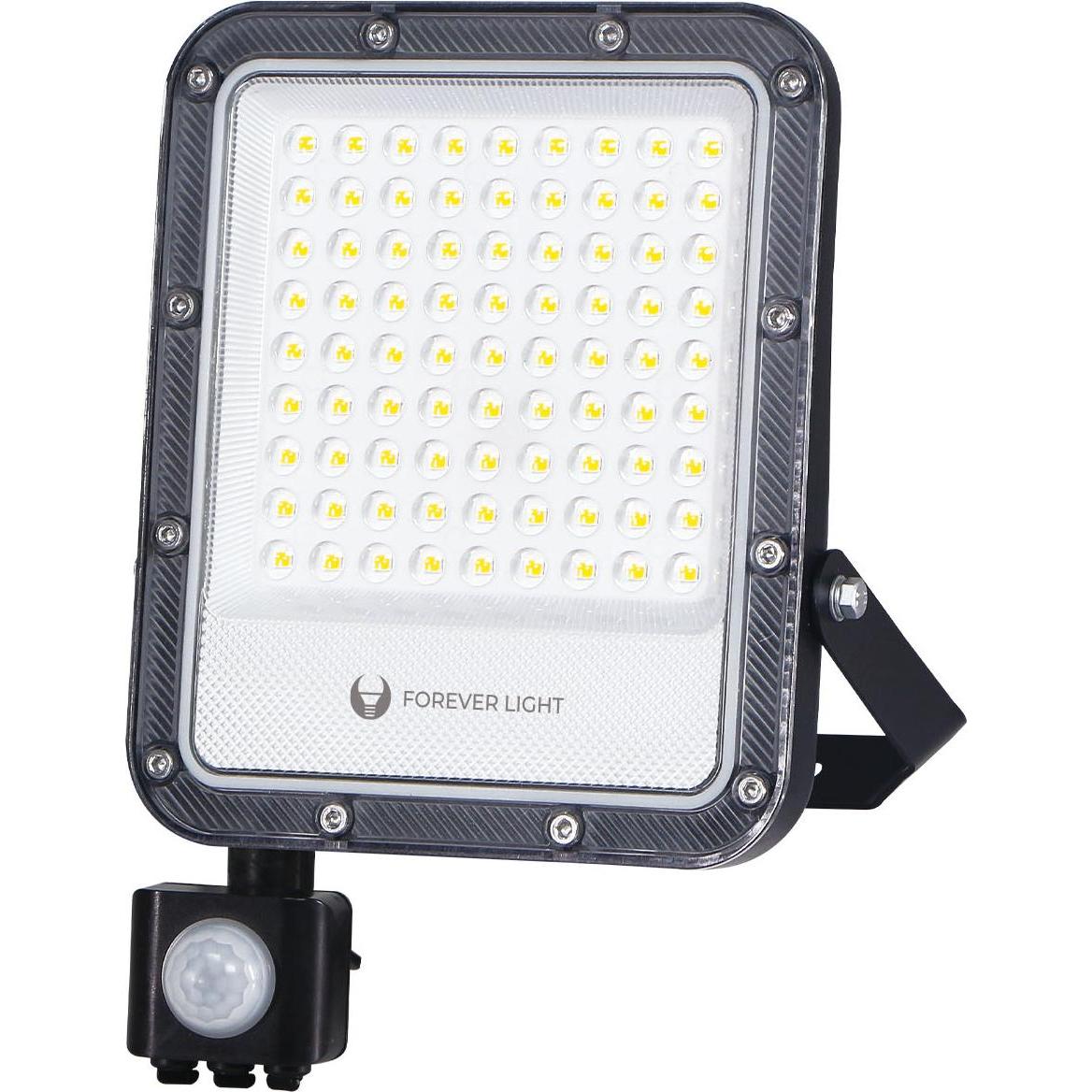Thumbnail - Forever Light, Fassadenbeleuchtung, Floodlight LED PROXIM+ 50W 6500K 7500lm PIR 230V IP65 150lm/W 5 years warranty (7500...