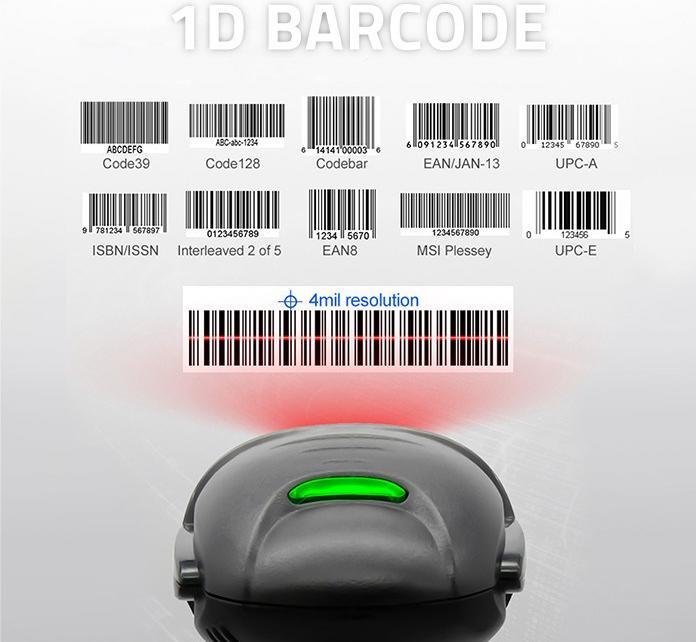 Actual product image Qoltec 1D Laser Barcode Scanner | USB | Black (1D barcodes)