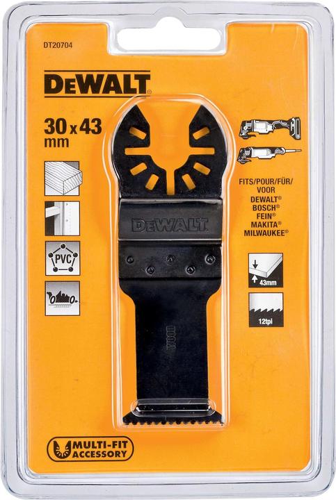 Actual product image DeWalt DT20704-QZ MULTI-TOOL FASTCUT WOOD BLADE