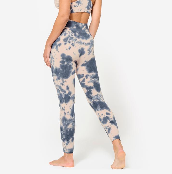 Actual product image Domyos Leggings Damen hohe Taille - rosa/blau (S)