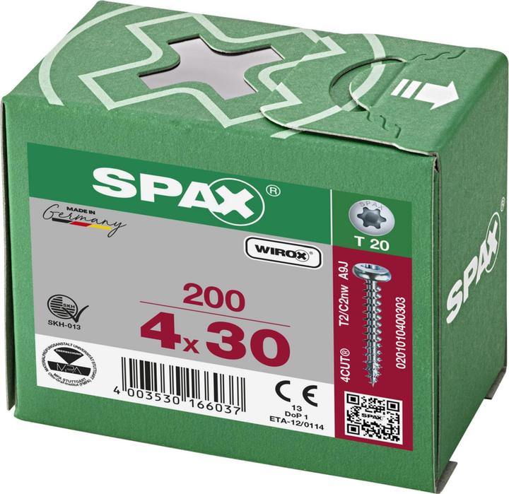 Actual product image Cimco Halbrundkopf T-Star Plus T20 Vollgewinde Wirox (200 Screws per piece)