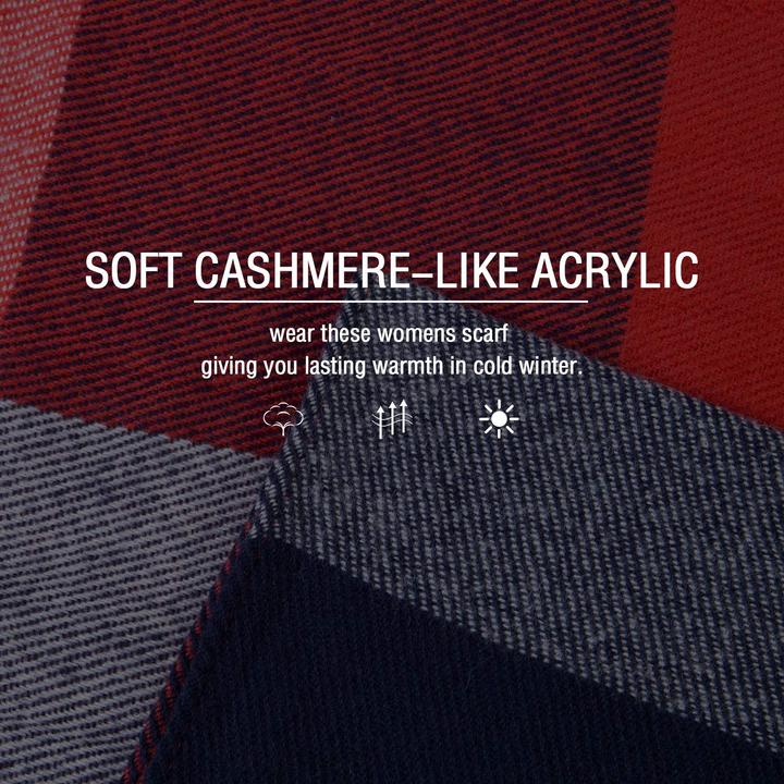 Produktbild Only-Bags.Store Winterschal kariert, quadratischer Schal mit Fransen, Poncho