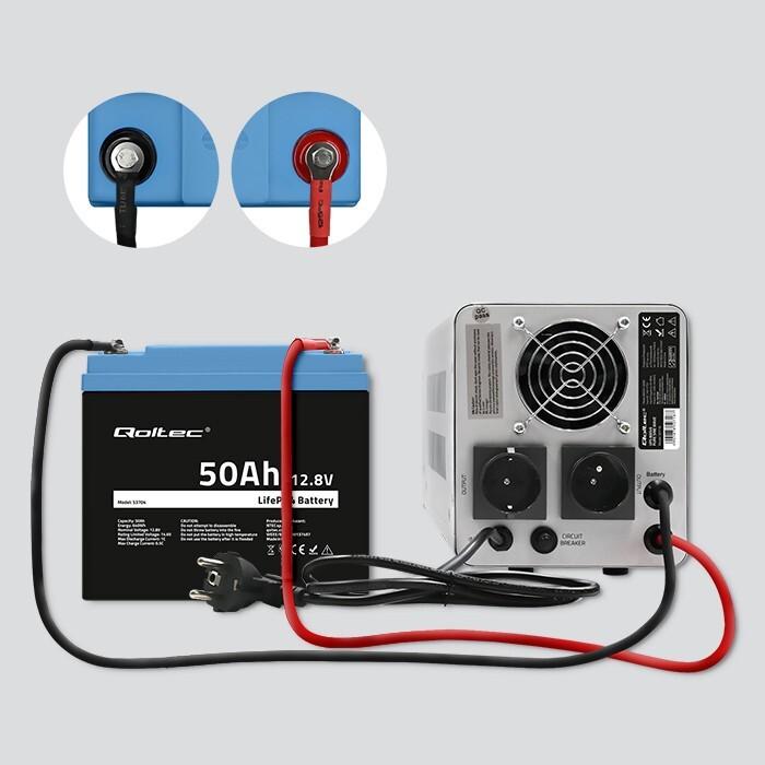 Immagine prodotto Qoltec Lithium-Eisenphosphat-Batterie (12.80 V, 50 Ah)
