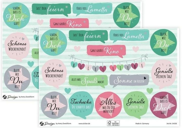Actual product image Avery Deco stickers