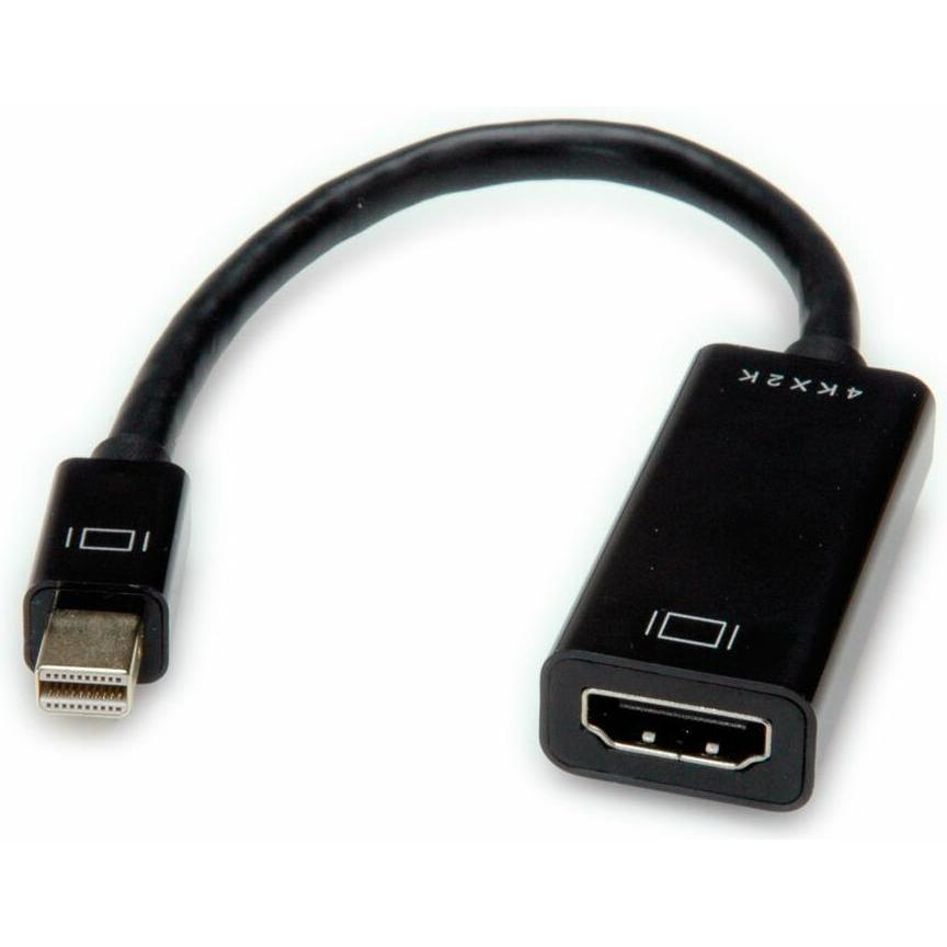 Value Mini DP chiuso (HDMI, 15 cm), Adattatore dati + video, Nero