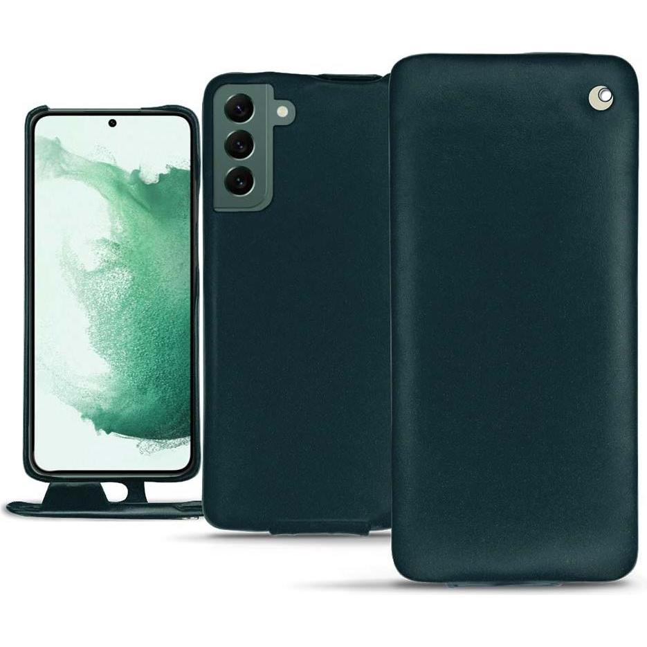 Noreve Lederschutzhülle vertikal (Samsung Galaxy S22+ 5G), Smartphone Hülle, Blau