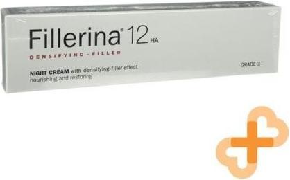 Fillerina 12HA Night Cream Face Grade 3 50ml Restoring Wrinkle Filler Nourishing (50 ml)