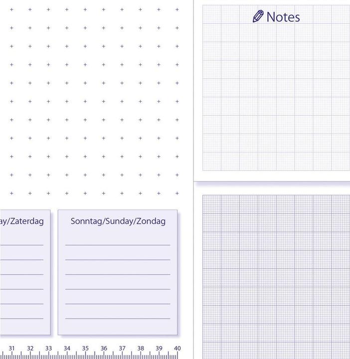 Immagine prodotto Sigel Schreibtischunterlage Lilac 2026/2027/2028 weiss/lila Papier 59,5 x 41,0 cm, 30 Blatt