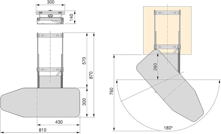 Produktbild Emuca Bügelbrett für Möbel (81 x 30 cm)