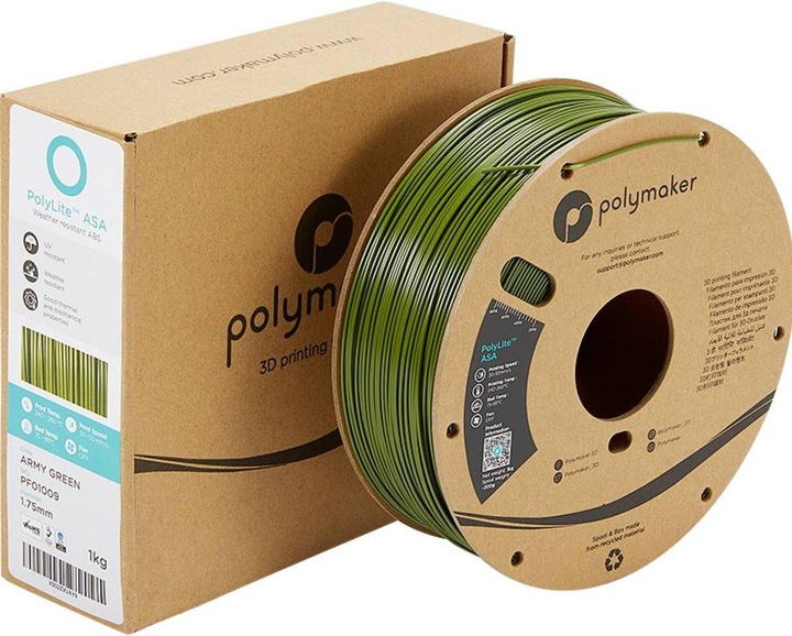 Produktbild Polymaker PolyLite ASA (ASA, 1.75 mm, 1000 g, Grün)
