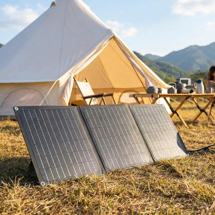 Actual product image Ideoon Faltbares Solarpanel 21W Monokristallin - Tragbares Solarladegerät IP65 mit MC4-komp. Stecker (21 W, 0.56 kg)