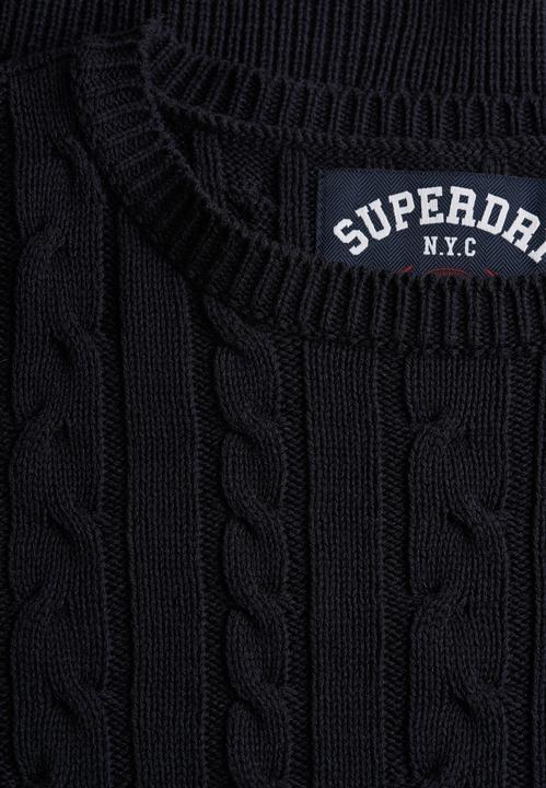 Produktbild Superdry Feinstrickpullover mit Zopfdesign, Rundhalsausschnitt, Damen (XS)