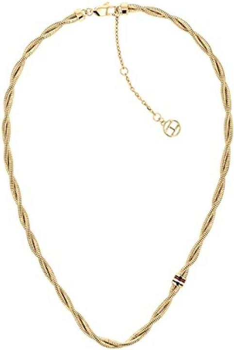 Tommy Hilfiger DvojitÃ½ kroucenÃ½ nÃ¡hrdelnÃk z pozlacenÃ© oceli Braided Metal 2780685 (Acier inoxydable, plaqué or et ions)