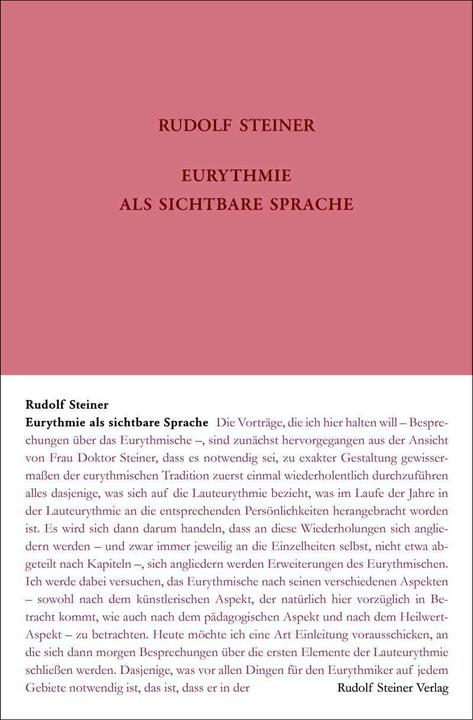 Eurythmie als sichtbare Sprache (Deutsch, Rudolf Steiner, 2019)