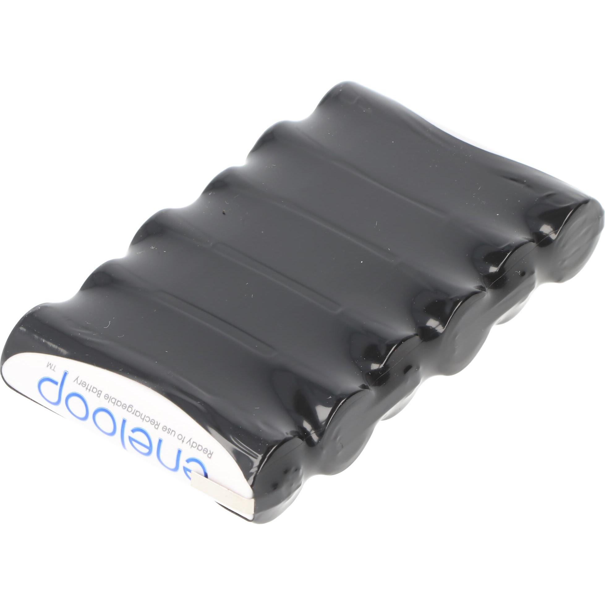 Panasonic Akku Eneloop F1x6 6/BK-3MCCE mit Lötfahne (6 Stk., 2000 mAh, Akku), Akku Ladegerät