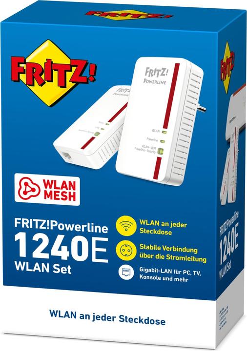 Produktbild AVM FRITZ!Powerline 1240E WLAN Set (1200 Mbit/s)