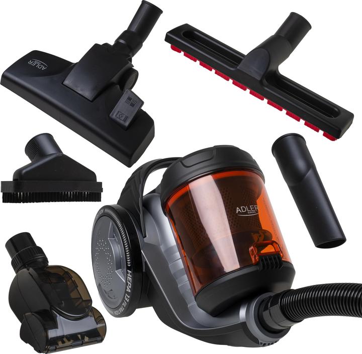 Produktbild Adler Cyclone Vacuum Cleaner | AD 7065 | Bagless | Power 700 W | Dust capacity 1.6 L | Black/Red