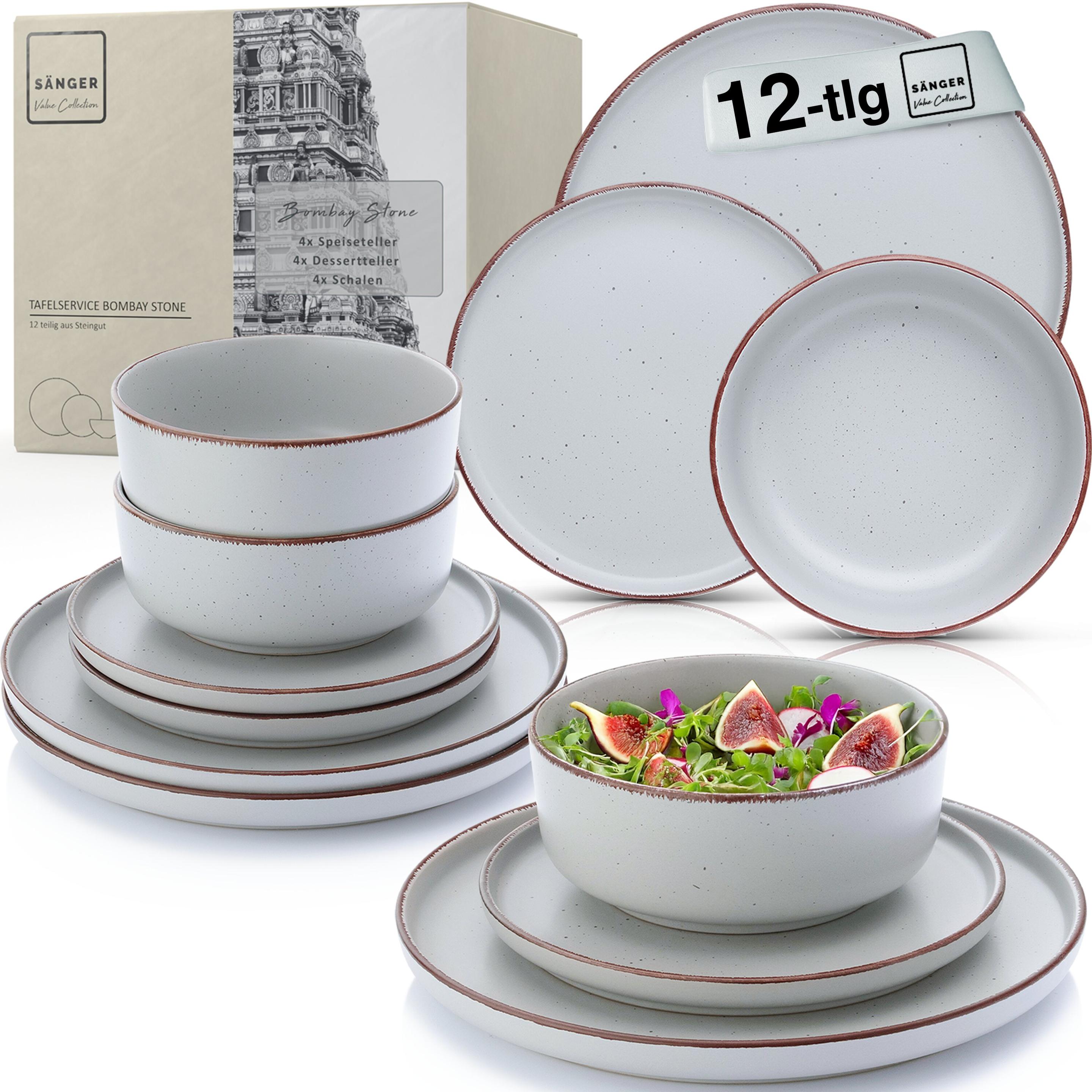 Sänger, Geschirrset, Tafelservice Bombay Stone (4 Stück)