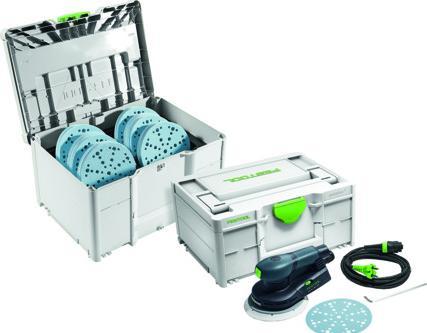 Disco di levigatura M8 Ø 150 mm MULTI-JETSTREAM 2 (super soft SW), Cacciavite SW 5, cavo di alimentazione plug it (4 m), SYS3 M 187 Systainer, Systainer per abrasivi³ Set SYS-STF D150 GR