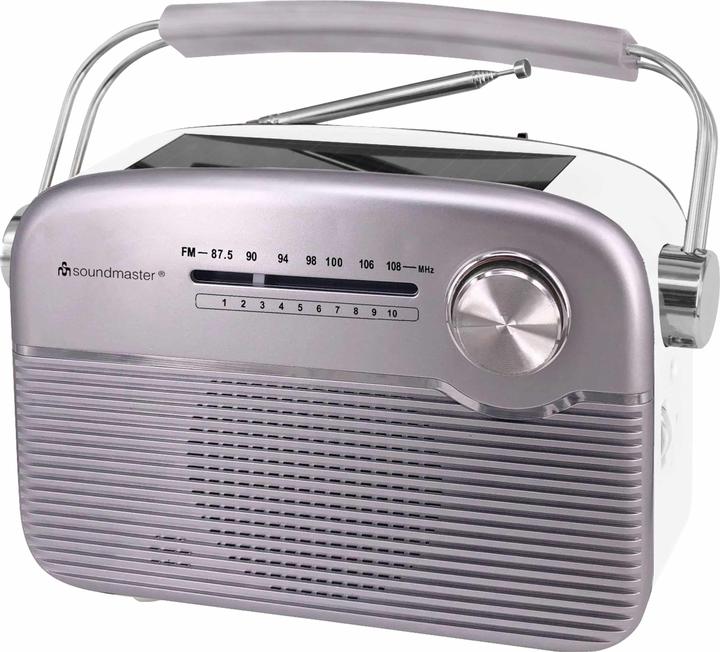Soundmaster FM radio TR480SI, with solar panel, silver (VHF)