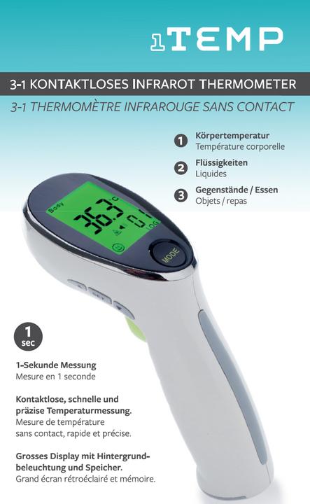 Produktbild 1Temp 3 in 1 Infrarot (Stirn, Berührungslos)