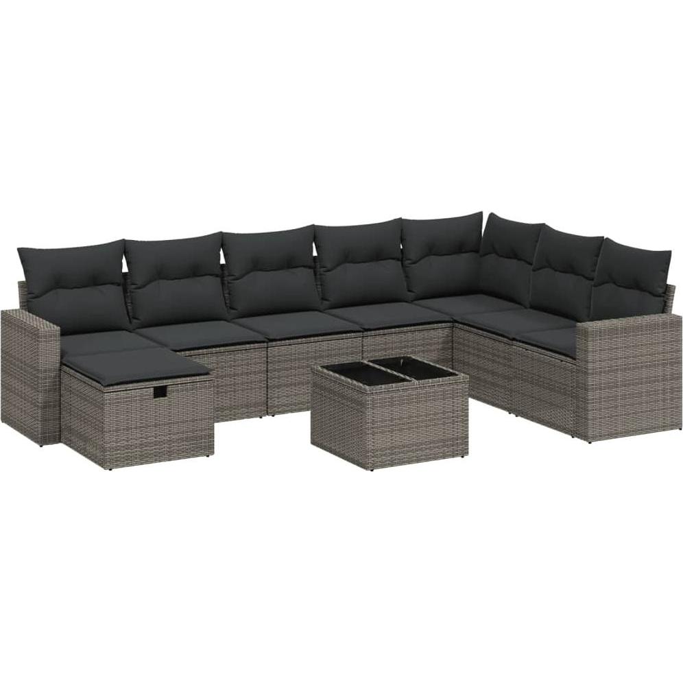 VidaXL, Gartenlounge, 10-tlg. Garten-Lounge-Set mit Kissen
