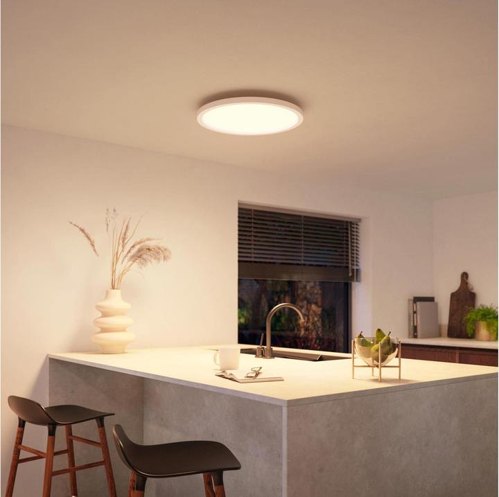Image du produit Philips Panneau LED mince lumière blanche et colorée, intérieur, plafond, salon, cuisine, couloir (2900 lm)