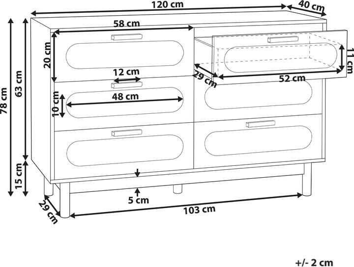 Image du produit Beliani Costello (120 x 40 x 78 cm)