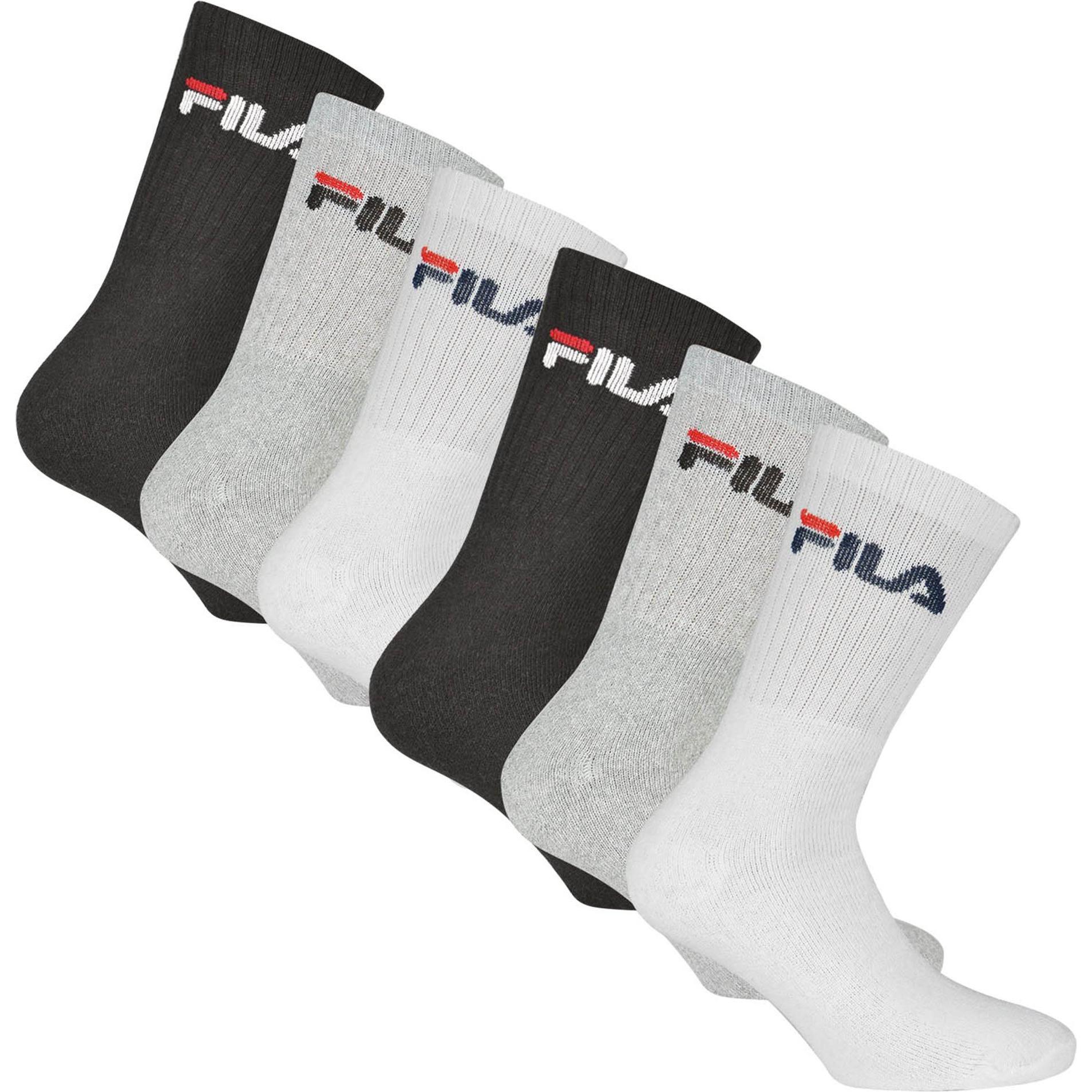 FILA, Herren, Socken, Socken Sportlich Stretch, Mehrfarbig, (6er Pack, 43 - 46)