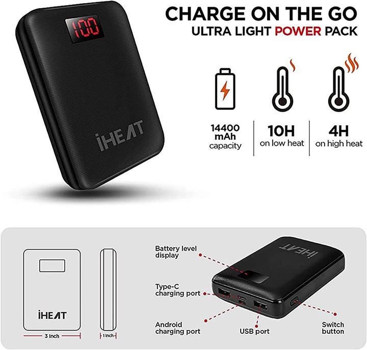 Actual product image iHeat Heated Vest, Black M (M)