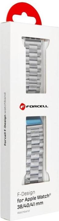 Actual product image Forcell Strap F-DESIGN FA10 stainless steel strap for APPLE Watch 38 / 40 / 41 mm silver (Stainless steel)