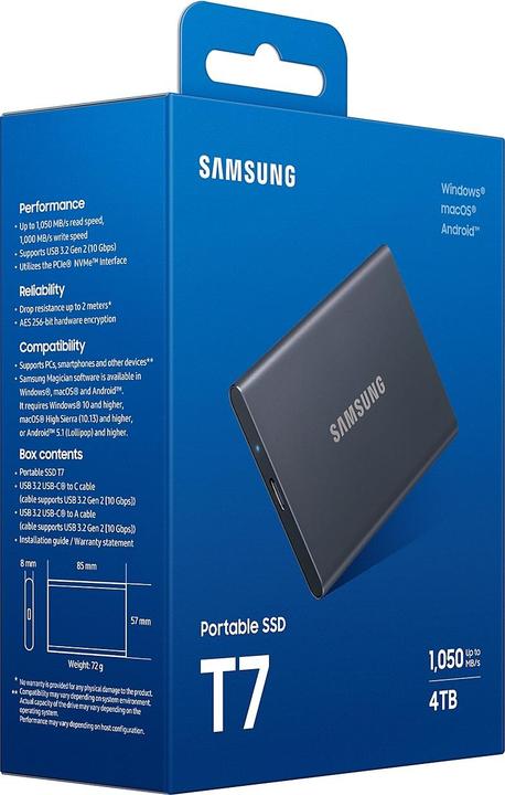 Image du produit Samsung Portable T7 (4 To)