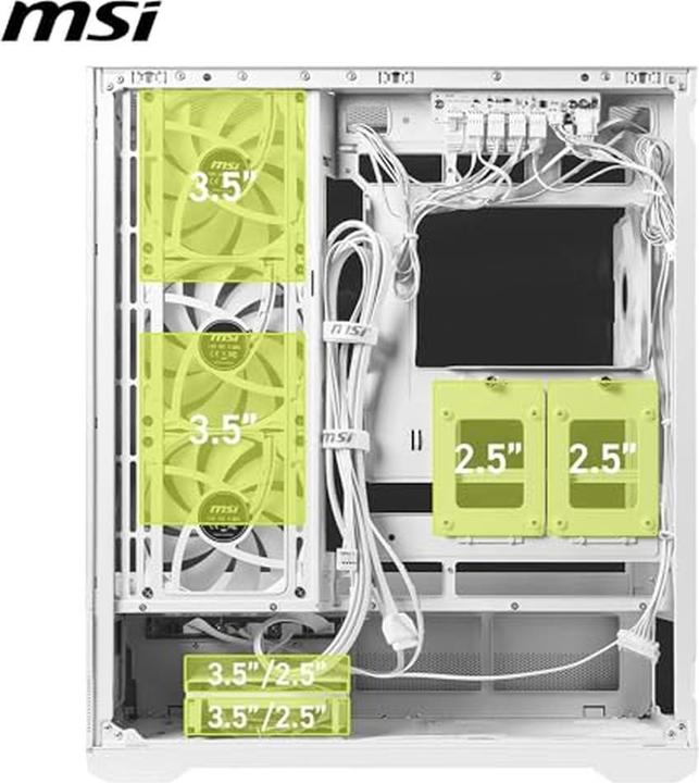 Produktbild MSI GEH Midi MAG PANO 110R PZ WHITE (ATX, mATX, Mini-ITX)