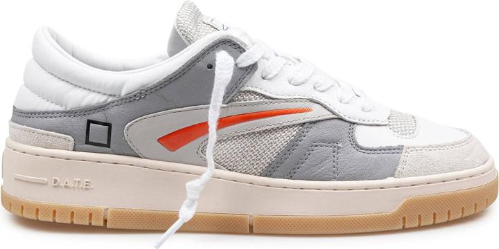 Produktbild D.a.t.e. D.a.t.e torneo collar net leather sneakers white and grey (41)
