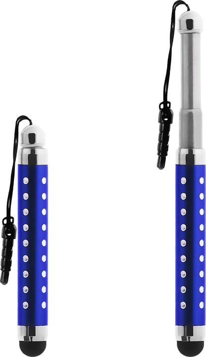 Avizar Stylet rétractable pour écran tactile Prise jack 3.5 - Bleu
