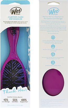 Actual product image Wet Brush Custom Care Thick Hair Detangler Purple