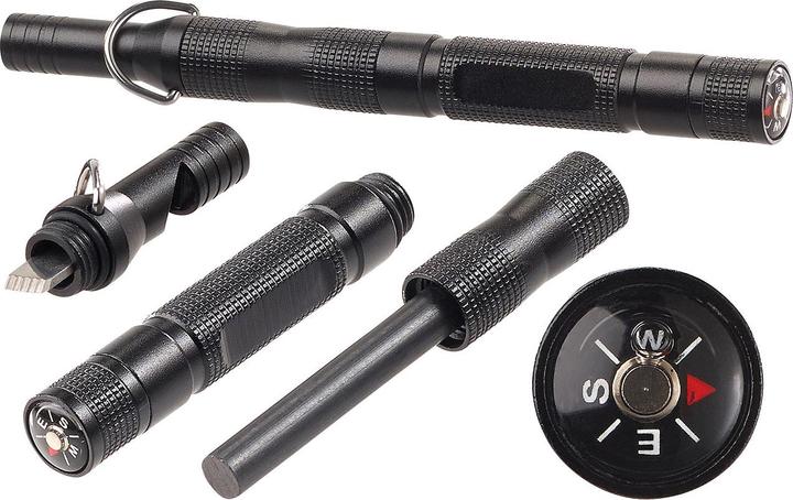 Pearl 3in1 fire starter, emergency whistle & compass in aluminium case, 21 g (Emergency cases)